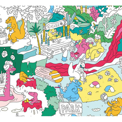 Omy Giant Colouring Poster Dinos