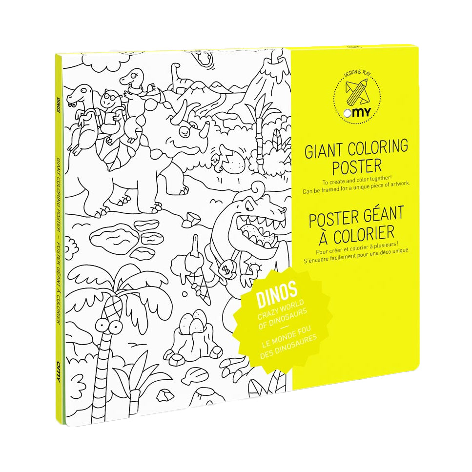 Omy Giant Colouring Poster Dinos