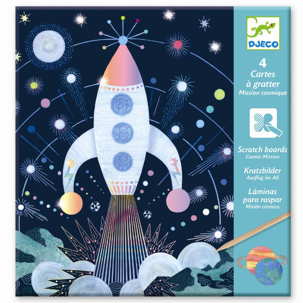 Djeco Scratch Cards Cosmic Mission