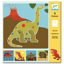 Load image into Gallery viewer, Djeco Stencils Dinosaurs
