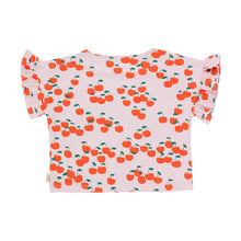Load image into Gallery viewer, Tiny Cottons Cherries Frill Tee for kids/children