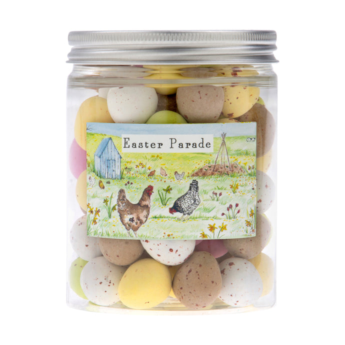 Candyhouse Milk Chocolate Speckled Eggs Easter Parade in Jam Jar