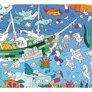 Omy Giant Colouring Poster Ocean