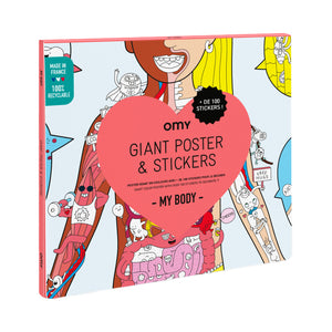 OMY Giant Poster & Stickers- My Body