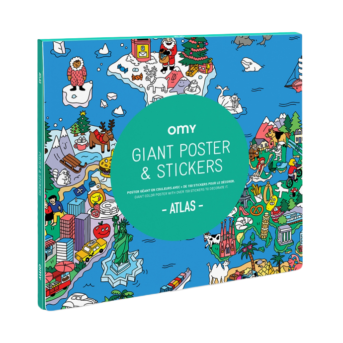 OMY Giant Poster & Stickers - Atlas