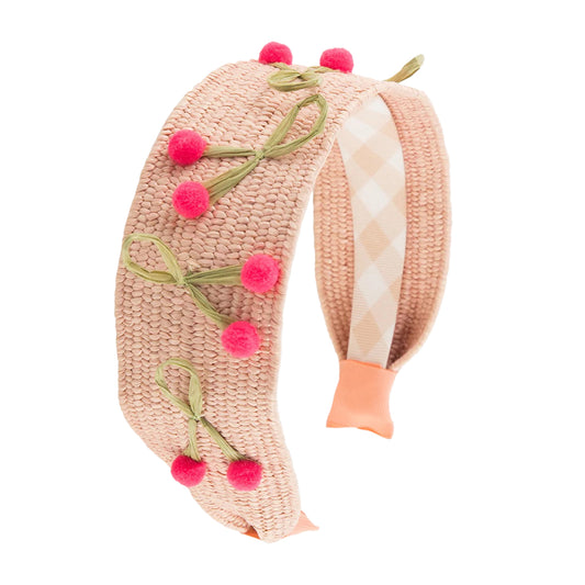 Meri Meri Raffia Cherries Headband