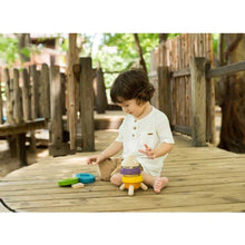 Load image into Gallery viewer, Plan Toys Stacking Rocket for toddlers
