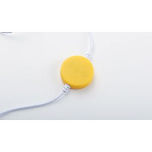 yellow smiley led lamp with touch dimmer button from mr maria for kids