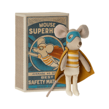 Load image into Gallery viewer, Maileg Super Hero Mouse In Matchbox