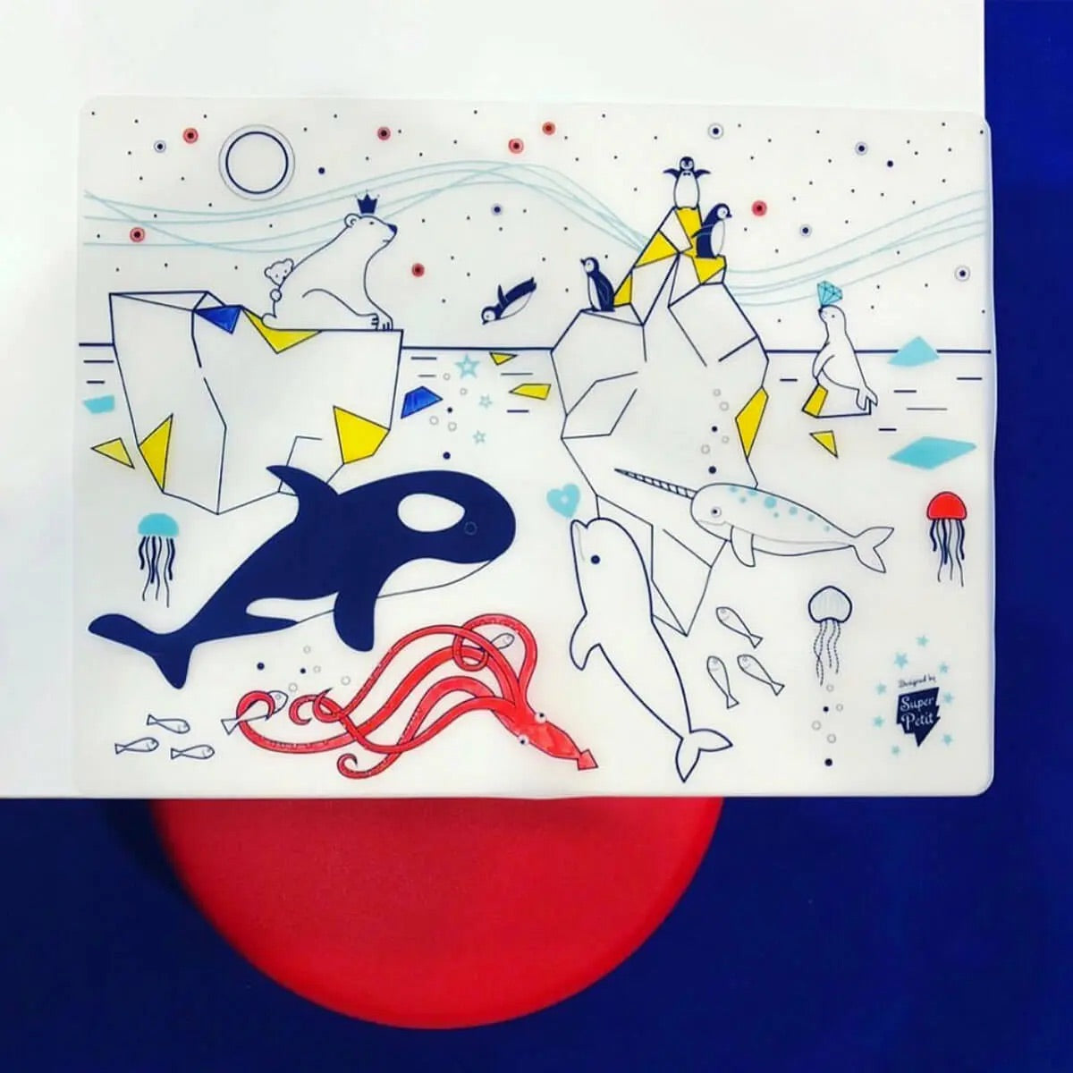Super Petit On An Iceberg colouring playmat