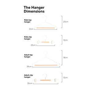 Mustard Made Adult Clip Hanger in White