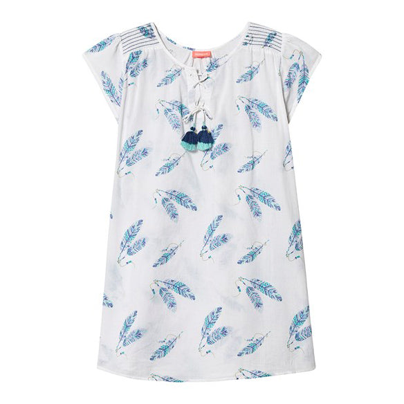 Sunuva Feathers Kaftan Dress